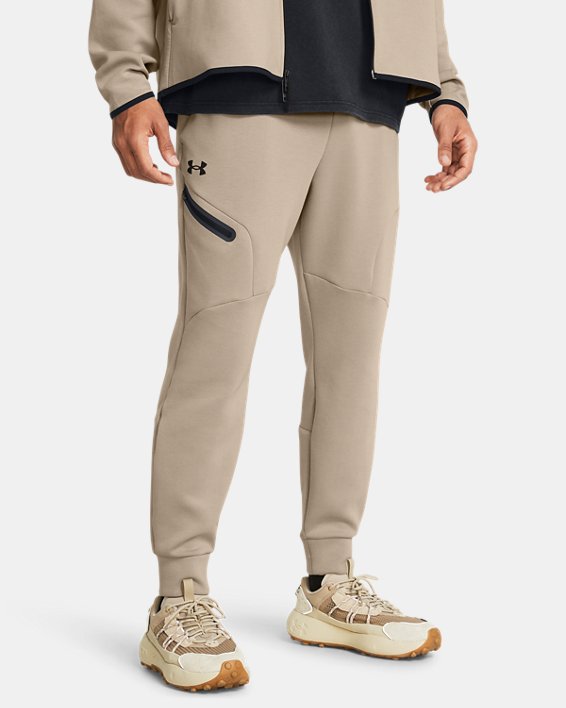 Men's UA Unstoppable Fleece Joggers in Brown image number 0
